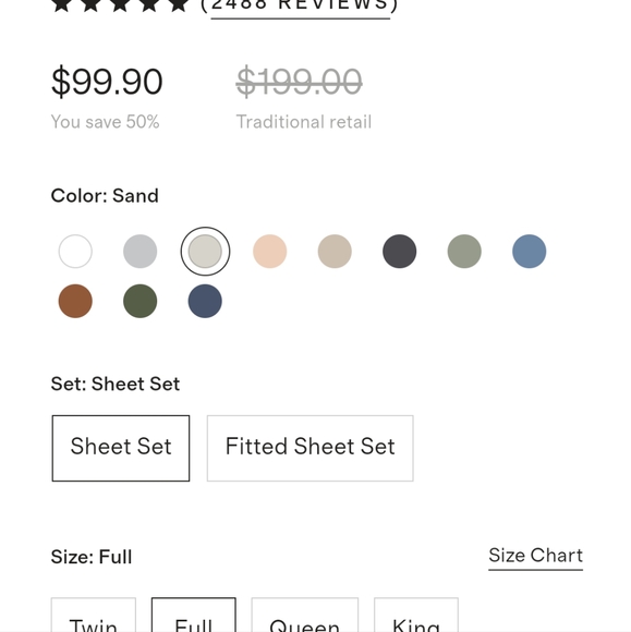 New Quince Organic Bamboo Sheet Set - Picture 5 of 8